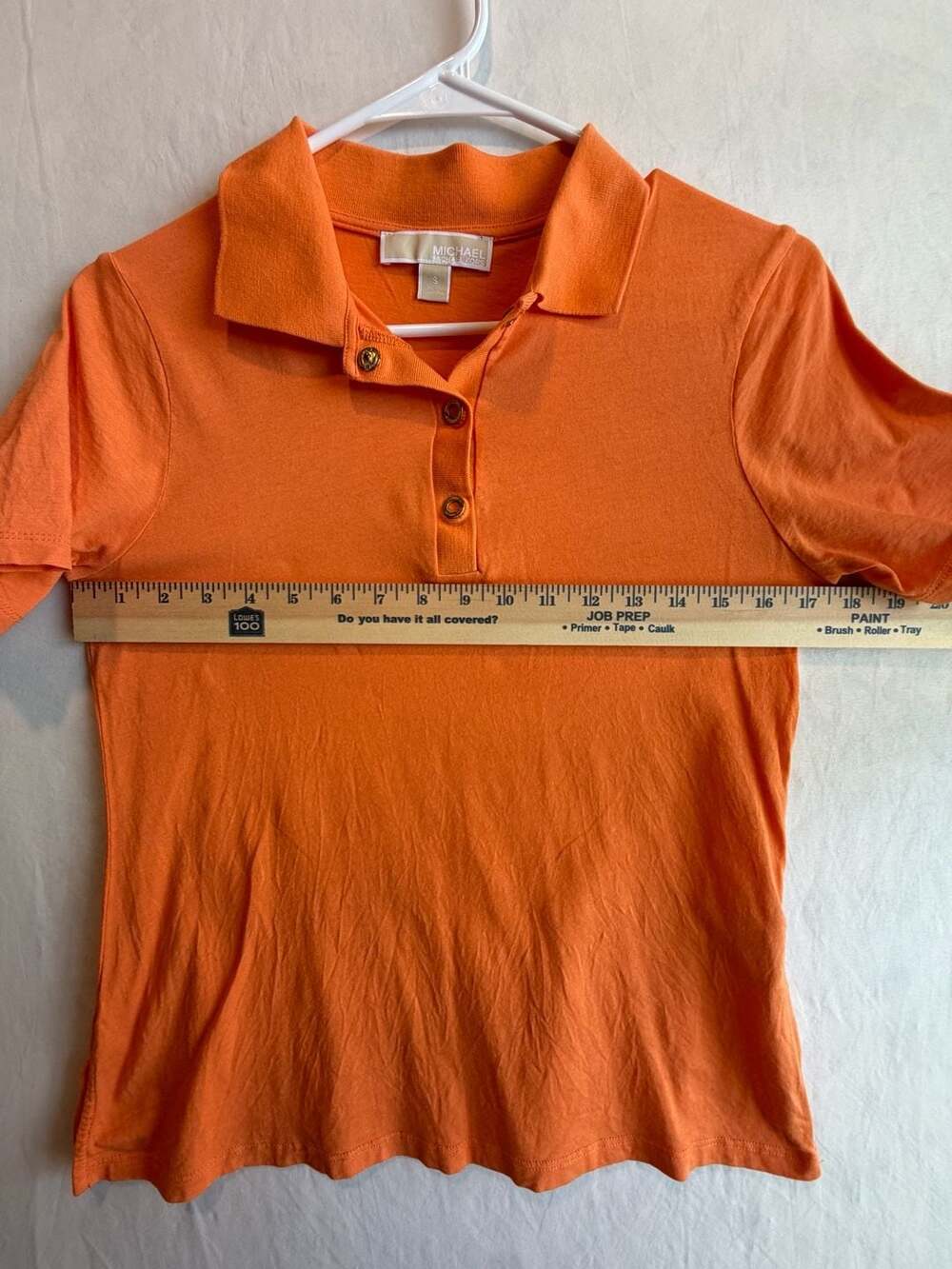 Michael Kors Women's Short Sleeve Polo Shirt Set (Navy and Orange) - Picture 9 of 13